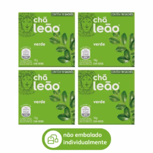 Kit Chá Leão de Chá Verde - 4 Caixas / 40 Sachês