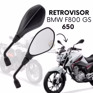 Retrovisor Bmw F800 Gs 650 Fixo Rosca Honda Par Envio Rápido Kawasaki/Z900/Z1000/Z800