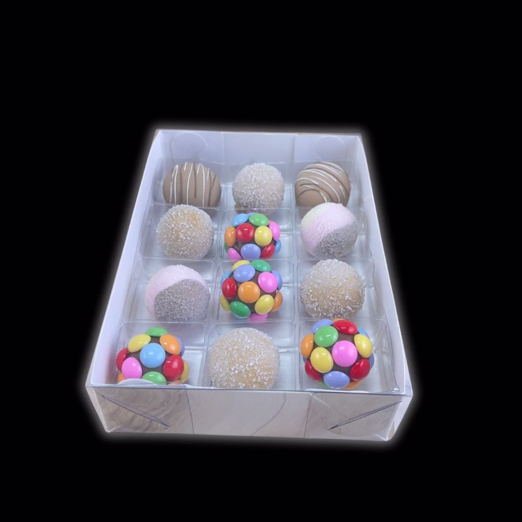 10 ~50 Caixas Embalagem 12 Doces Com Visor em Acetato BRANCA 16x11x3,5 - Ref. 15 ( Chocobraz )// - Imagem 2