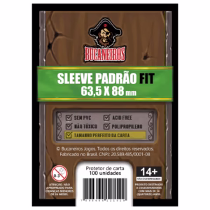 Protetor de Cartas Sleeve Padrão Fit Transparente 63,5x88mm Bucaneiros Pokémon Magic Card TCG Pacote