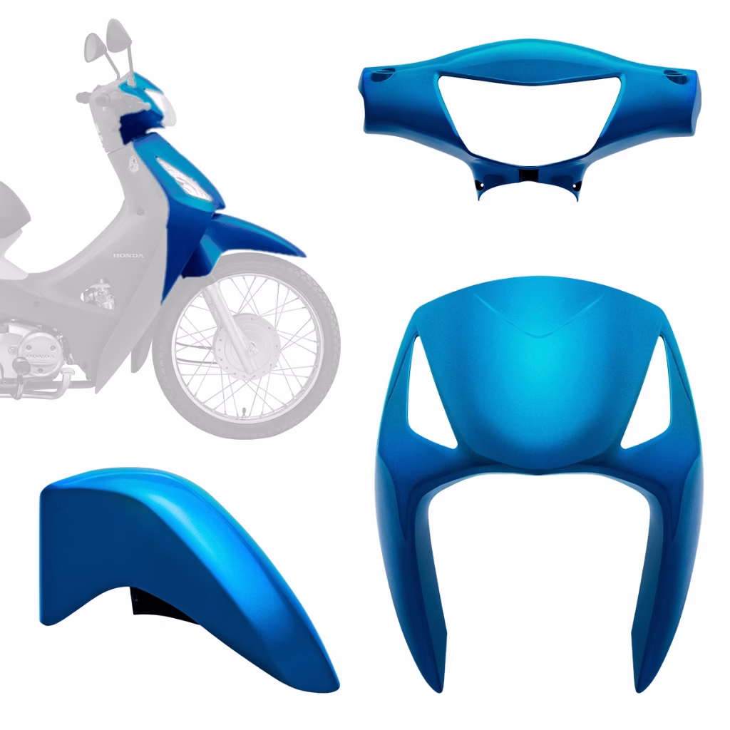 Kit Carenagem Acessórios Para Moto Honda Biz 125 2006 2007 2008 2009 2010 Pro Tork - Imagem 2