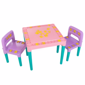 Mesa Infantil Colorida Com 2 Cadeira Tritec Menina