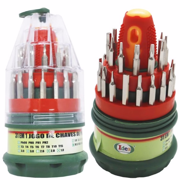 Kit Jogo De Chaves Precisão 31 Peças Torx Alen Philips Y Fenda 31 Em 1 Com Estojo - Imagem 2