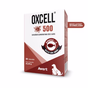 Suplemento Nutricional Avert Oxcell 30 Cápsulas para Cães e Gatos 500mg