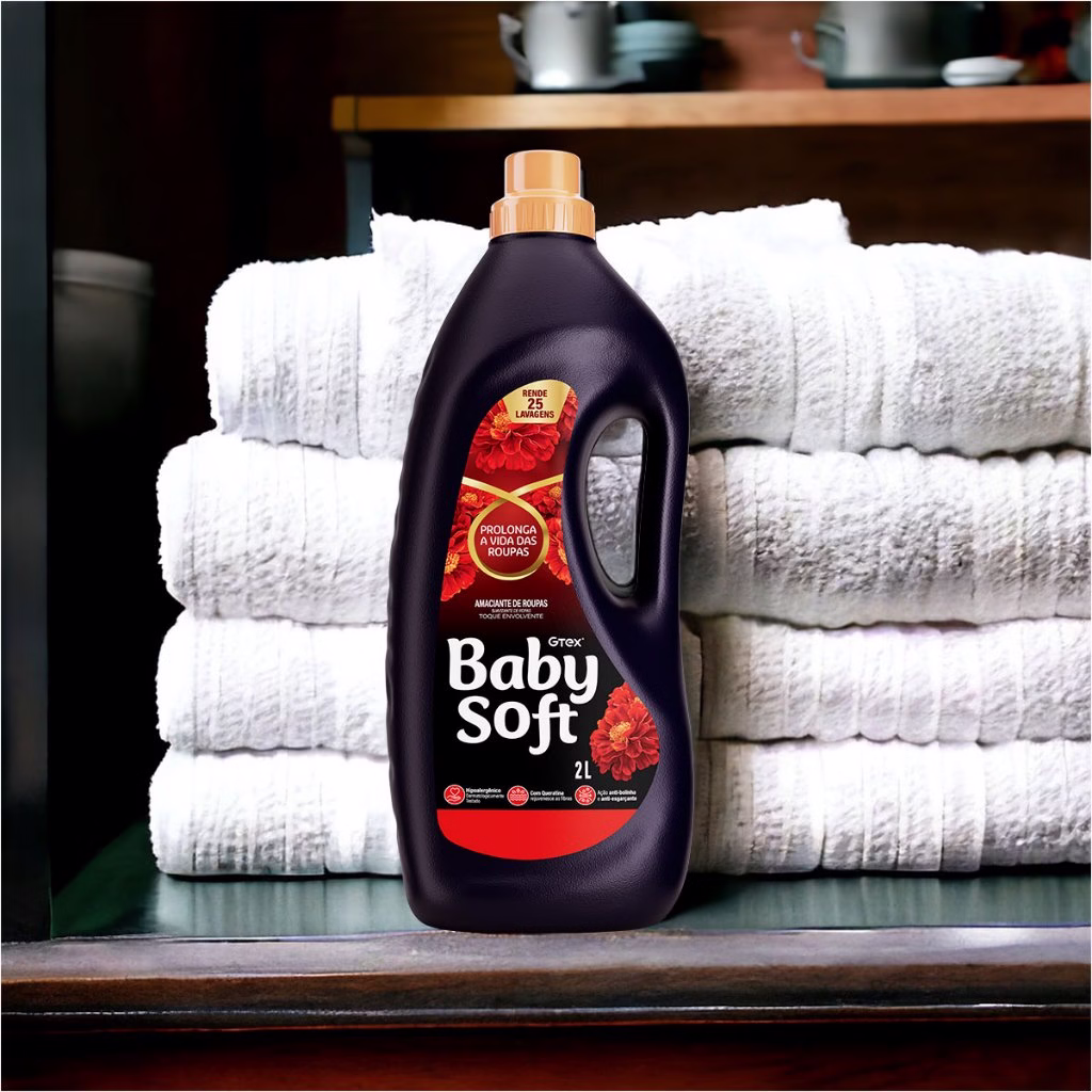Amaciante Diluído Baby Soft Toque Envolvente 2L Vermelho - Imagem 2