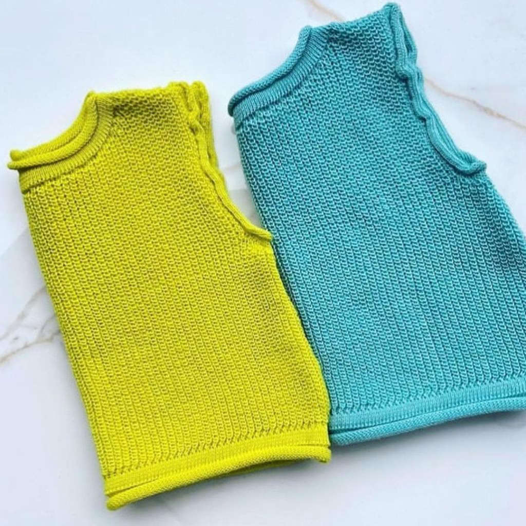 Cropped Regata Tricot Modal Bordas Viradas Ponto Fang Moda Verão 2022