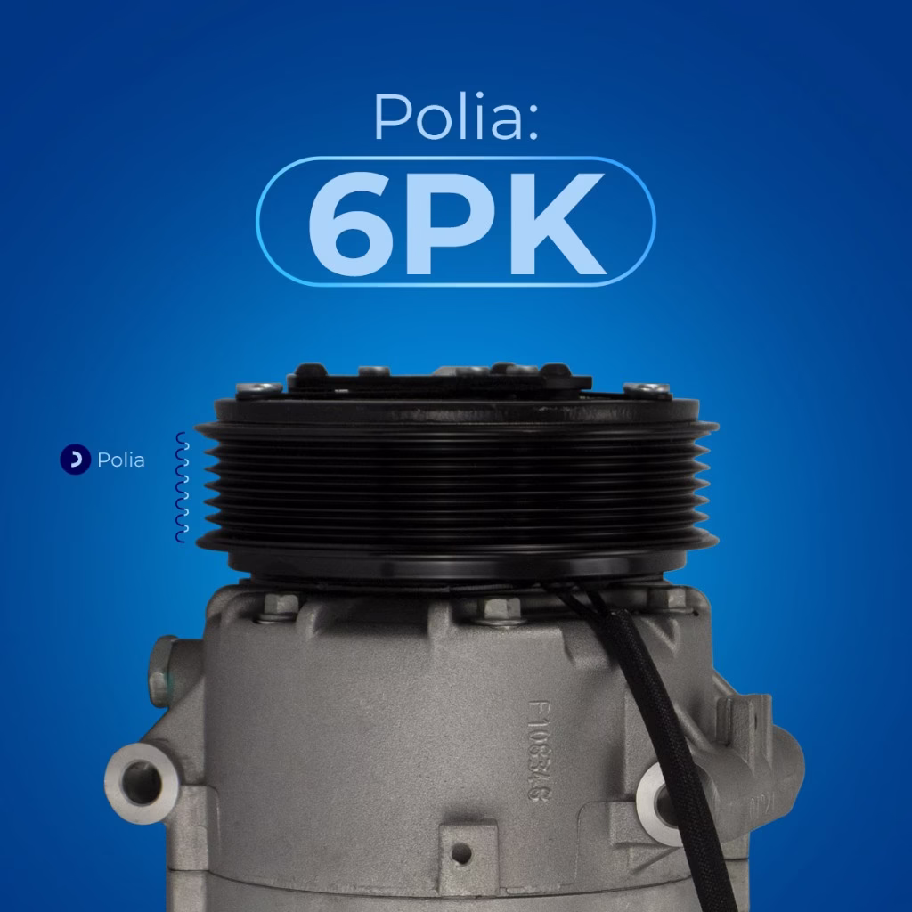 Compressor de Ar Condicionado Celta Corsa Prisma GM 6PK CS10060 Original Delphi Novo - Imagem 2