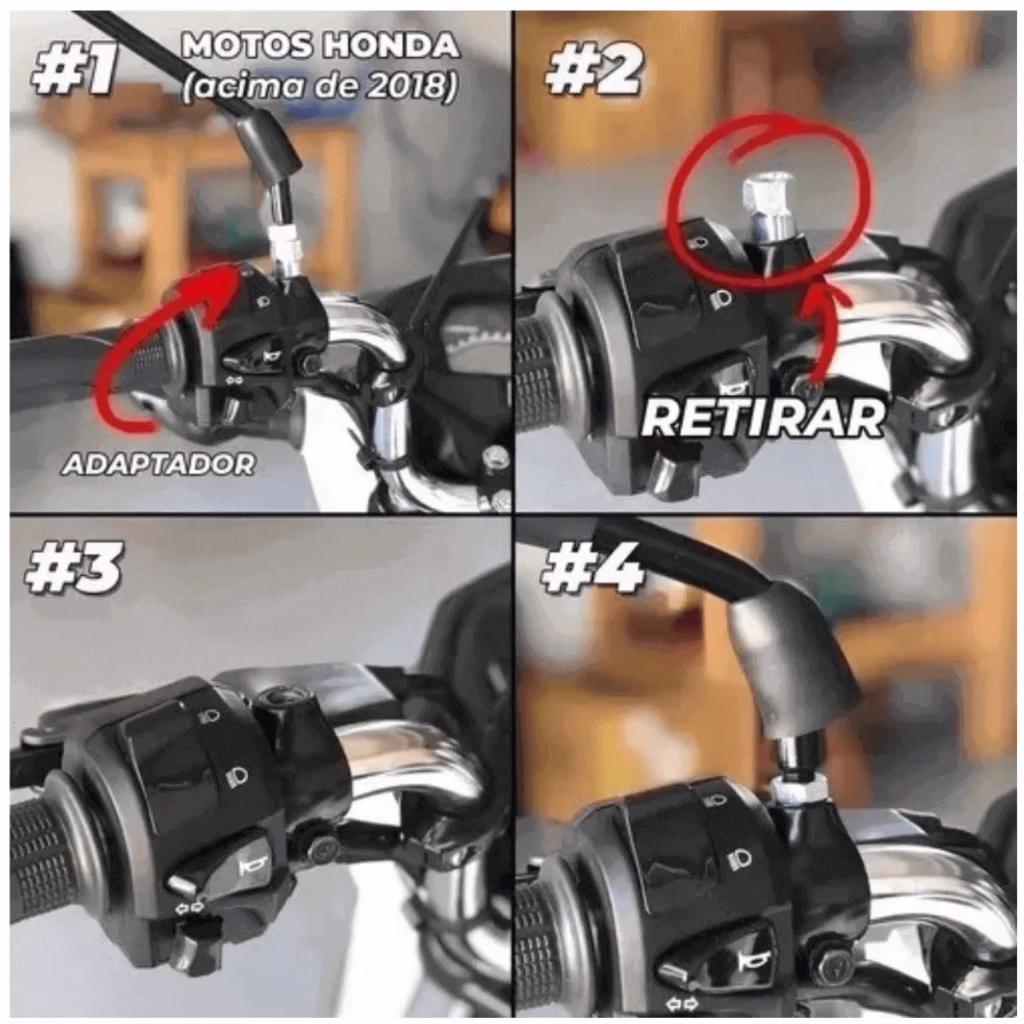 Retrovisor Gvs Bmw F800 Gs 650 Fixo Mini Rosca Para Honda - Imagem 2