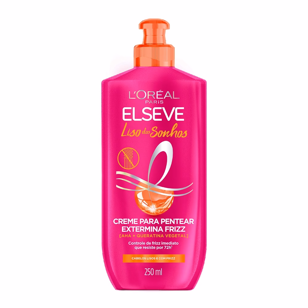 Creme Para Pentear Liso dos Sonhos Extermina Frizz Elseve 250ml