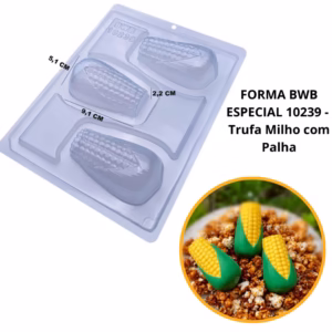 1 ~ 4 Forma bwb com silicone (3 partes) cod 10239 - Trufa Milho com Palha festa junina