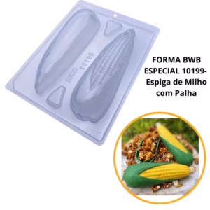 1~4 Forma bwb com silicone (3 partes) cod 10199 - Espiga de Milho com Palha festa junina