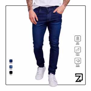 Calça Jeans Skinny Masculina Slim