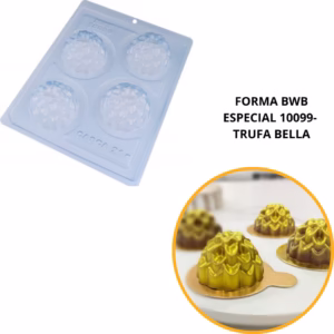 1~4 Forma BWB Com Silicone (3 partes) Cód. 10099 - Trufa Bella 21g. Para Festas Trufas, Bombons