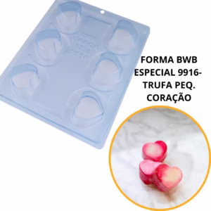 Forma BWB Com Silicone (3 partes) - Trufa Pequena Coração 40g. Para Festas Trufas, Bombons, 1~4
