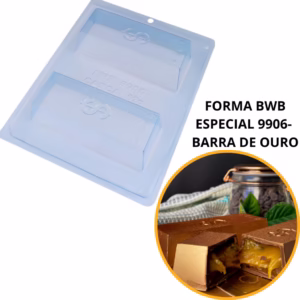 1~4 FORMAS BWB COM SILICONE (3 PARTES) CÓD.:9906 BARRA DE OURO 300g.