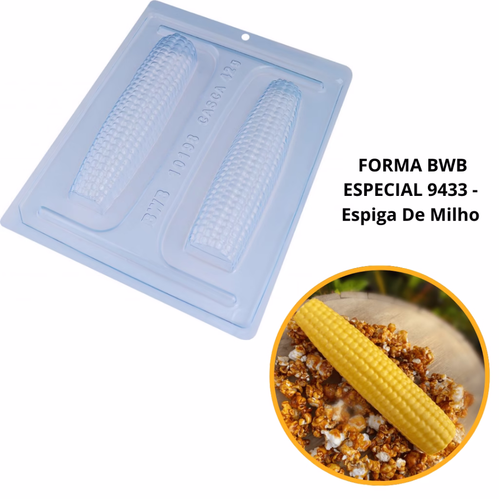 1~4 FORMAS BWB COM SILICONE (3 PARTES) CÓD.:10198 - ESPIGA DE MILHO FESTA JUNINA