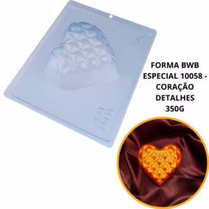 forma bwb com silicone (3 partes) cod 10058 - Coração Detalhes 350g