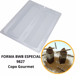 1~4 Forma silicone bwb p/chocolate (3partes) cod 9827 - Copo Gourmet 120g