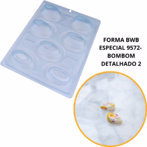 1~4 Forma BWB Com Silicone(3 partes)Cód.9569- Bombom Detalhado2 26g,Para Festas Trufas, Bombons, Alfajor