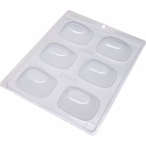 FORMA SIMPLES SABONETE LISO PEQUENO CÓD.:1087(J2) EM ACETATO BWB PARA BOMBOM, CHOCOLATE E CONFEITARIA.