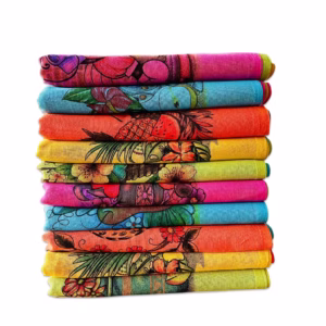 Pano De Prato Atacado Estampado Colorido Premium Kit Com 10 Peças