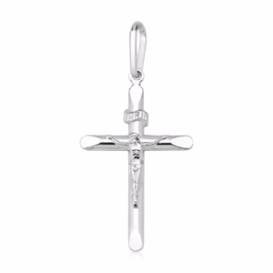 Pingente cruz com cristo crucifixo 22mm Prata 925