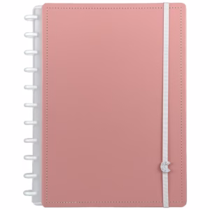 Caderno Inteligente, Grande, (215x280mm), Rose Pastel, 80 Folhas