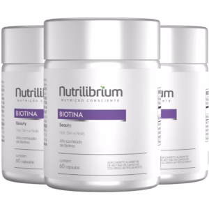 Kit 3x Biotina Beauty Premium Cabelos Pele Unhas - 180 Caps Nutrilibrium