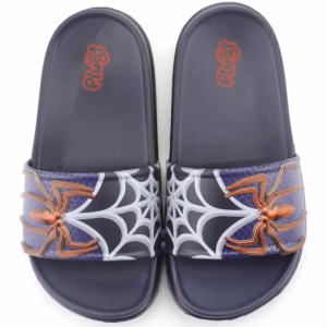 Chinelo Slide Infantil Plugt Menino Teia de Aranha Sandália Confortável Solado Antiderrapante