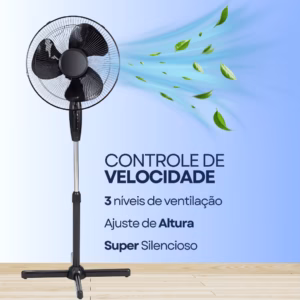 Ventilador De Chão De Pé De Coluna 130cm Forte e Silencioso