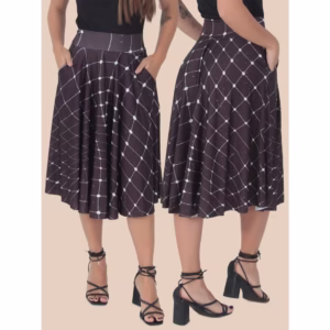 Saia Godê Plissada Moda Feminina Evangelica