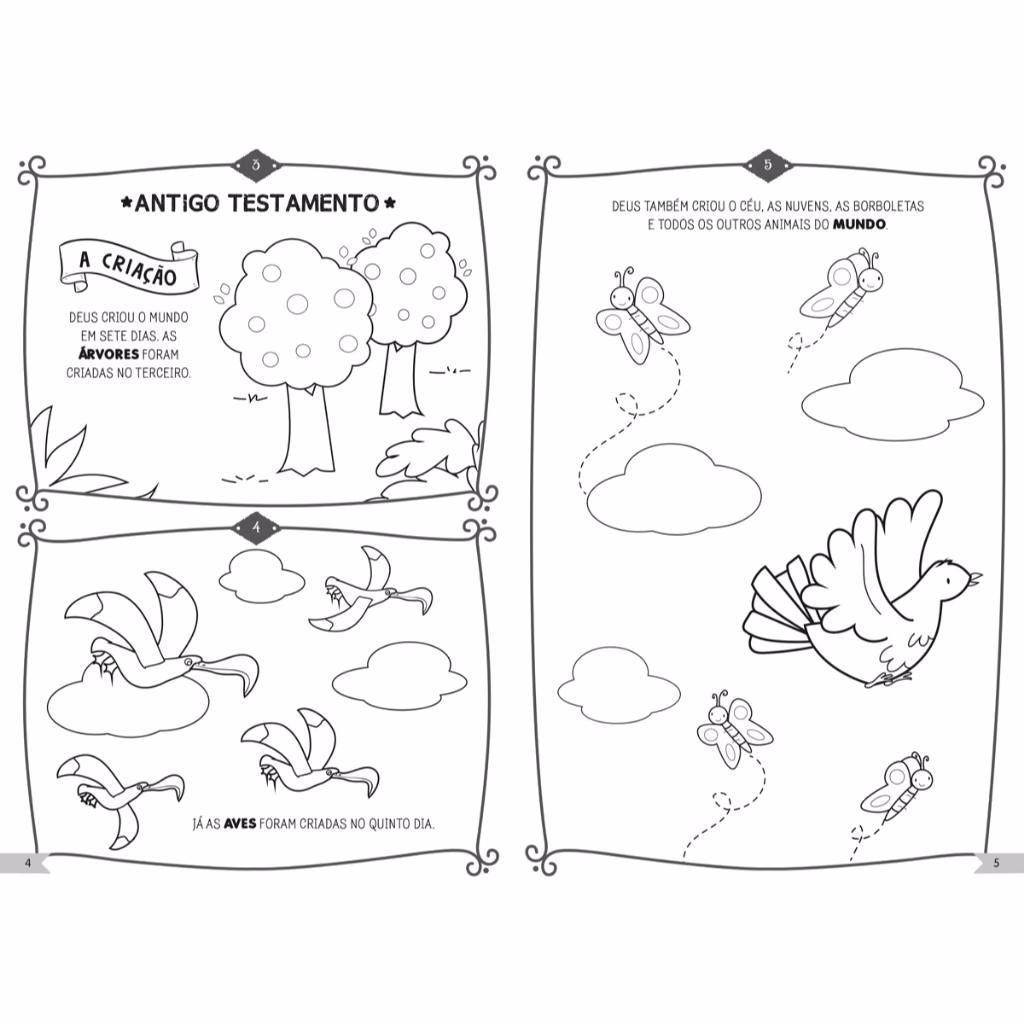 Livro - 365 Desenhos da Bíblia para colorir - Capa comum - Ciranda Cultural - Imagem 2