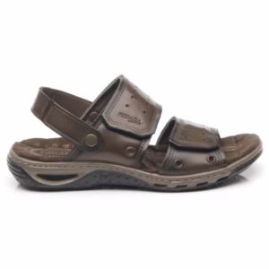 Sandália Masculina Couro Fecho Ajustável Amortech Pegada 131668