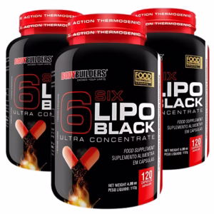 Kit 3x 6 Six Lipo Black 120 Cápsulas - Bodybuilders