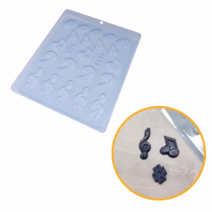 FORMA SMPLES MUSICAL CÓD.:1161 - (F6) EM ACETATO BWB PARA BOMBOM, DOCES DE CHOCOLATE E  CONFEITARIA PÁSCOA.
