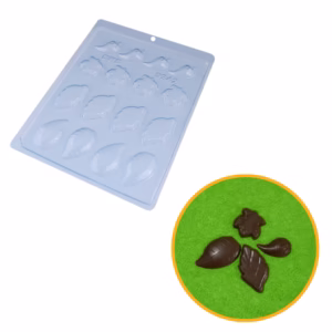 Forma Simples Folhas  9342 (J7) em Acetato BWB Para Bombom e Doces de Chocolate e Confeitaria