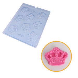 FORMA SIMPLES COROA DA RAINHA 9358 (F4) EM  ACETATO BWB PARA BOMBOM E DOCES DE CHOCOLATE E CONFEITARIA PÁSCOA
