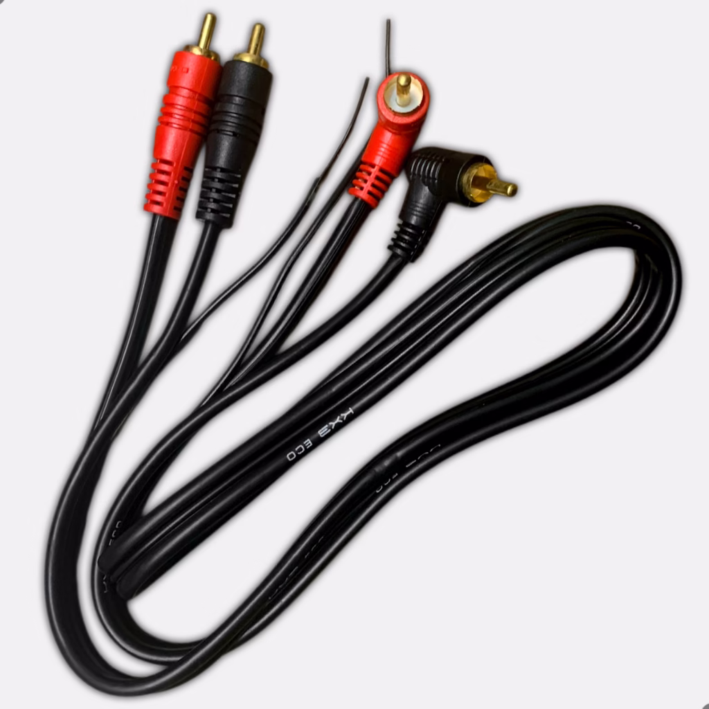 Cabo RCA TechOne 1 Metro Cabo Emborrachado Som Automotivo Para Carro