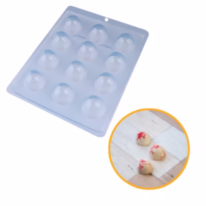 Forma Simples Cereja Lisa 04 - (A5) em Acetato BWB Para Bombom, Doces, Chocolate, Confeitaria Páscoa