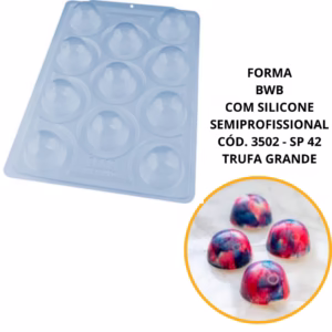 1~4 FORMA BWB COM SILICONE SEMIPROFISSIONAL, DOCES FINOS CHOCOLATES CÓD. 3502 - SP 42 TRUFA GRANDE