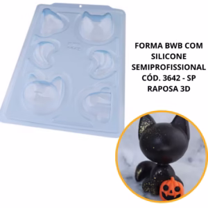 1~4 FORMA BWB COM SILICONE SEMIPROFISSIONAL, DOCES FINOS CHOCOLATES CÓD. 3642 - SP RAPOSA 3D