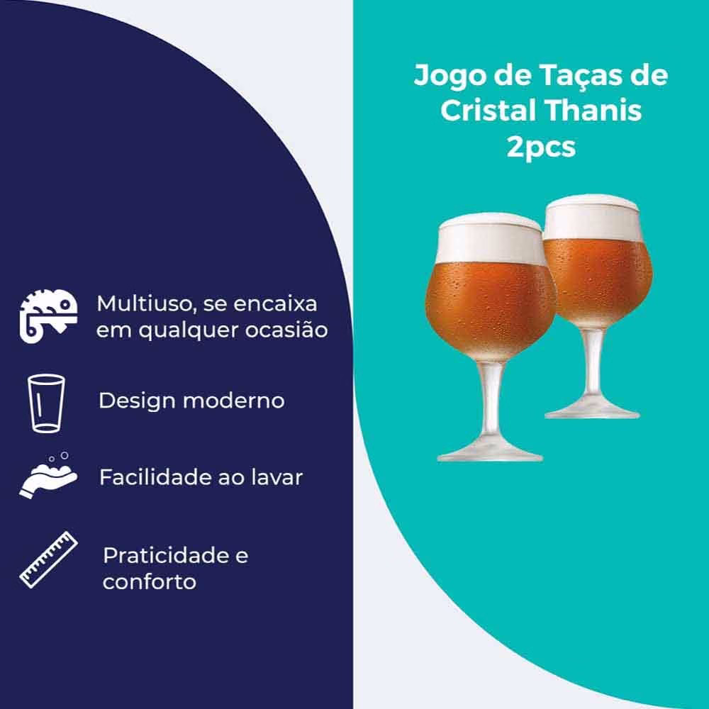 Jogo de Taças de Cristal Thanis para Cerveja 580ml 2pcs - Ruvolo - Imagem 2
