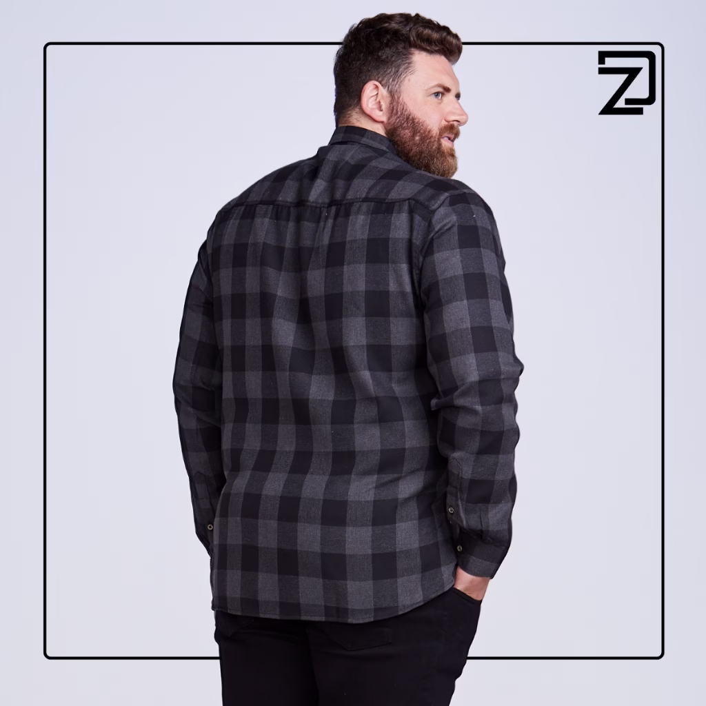 Kit 2 Camisa Xadrez Masculina Plus Size Manga Longa Flanelada - Imagem 2
