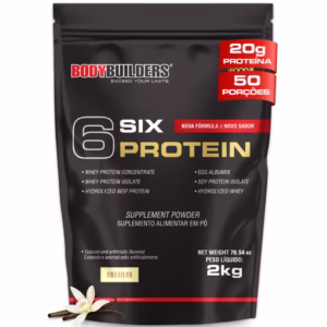 Whey Protein Concentrado 6 Six Protein 2kg - Suplemento para Definição e Performance - Bodybuilders