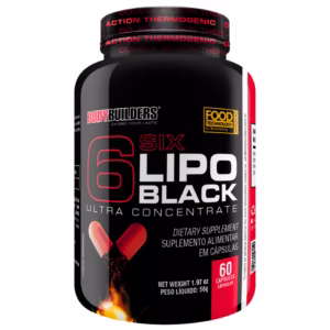 6 Six Lipo Black ULTRA Concentrate 60caps - Mais Energia - Bodybuilders