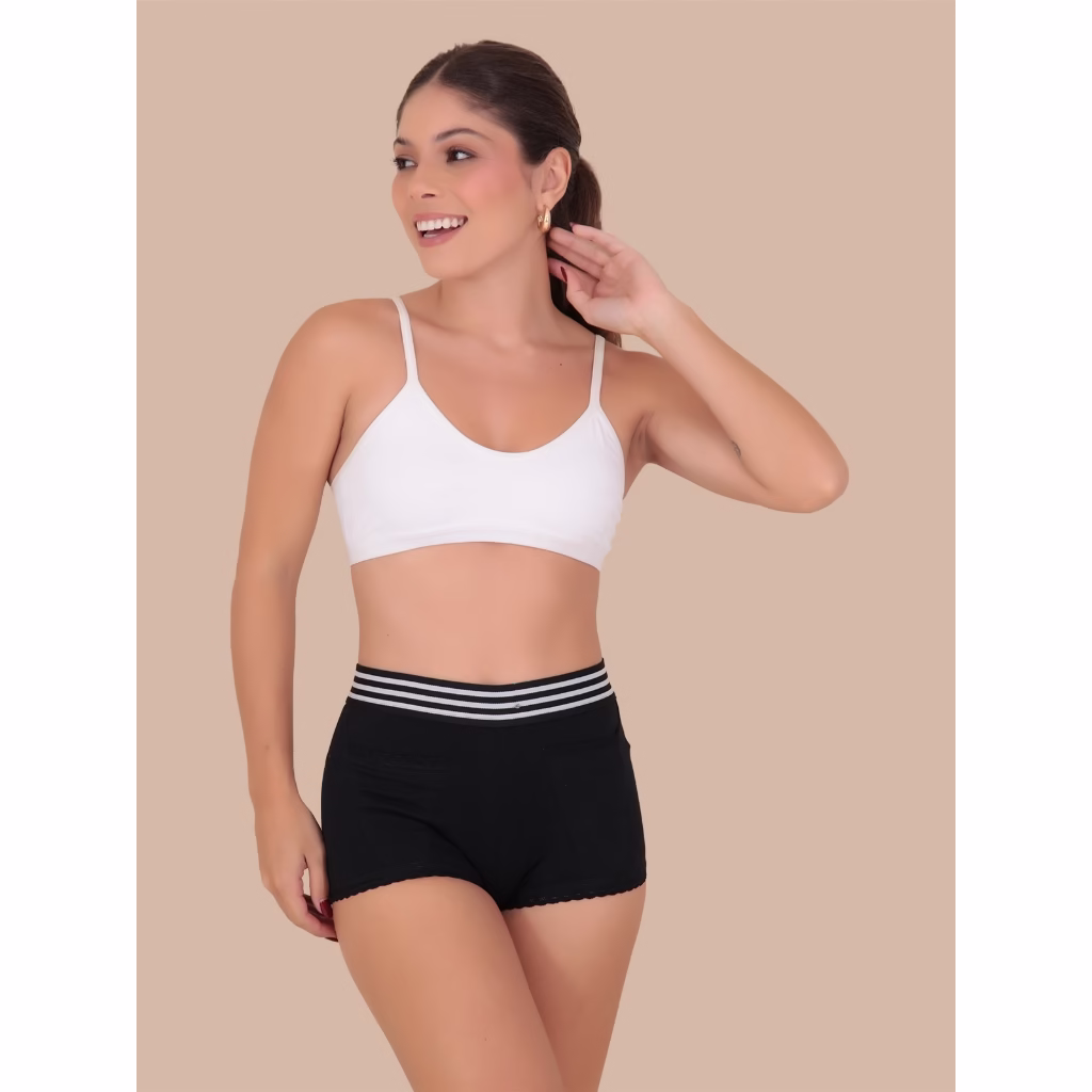 Kit 5 Calcinhas Shortinho de Algodão Maui Moda Feminina Lingerie - Imagem 2