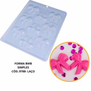 FORMA SIMPLES LAÇO CÓD.:9788 - (G4) EM ACETATO BWB PARA BOMBOM, DOCES DE CHOCOLATE E CONFEITARIA.