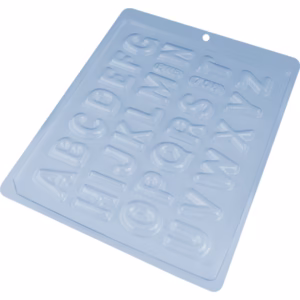 Forma Simples Alfabeto Pequeno708-(E4) em Acetato BWB Para Bombom e Doces de Chocolate e Confeitaria