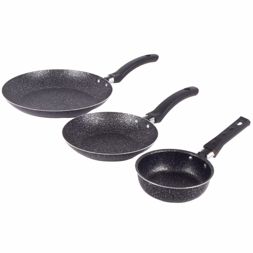 Jogo Frigideira Francesa 3 Peças E 3 Espatula Preto Nacional - Imagem 2