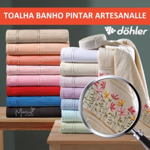 Toalha De Banho Para Pintar Artesanalle Dohler 100% Algodão Aveludada Escolha As Cores Artesanato